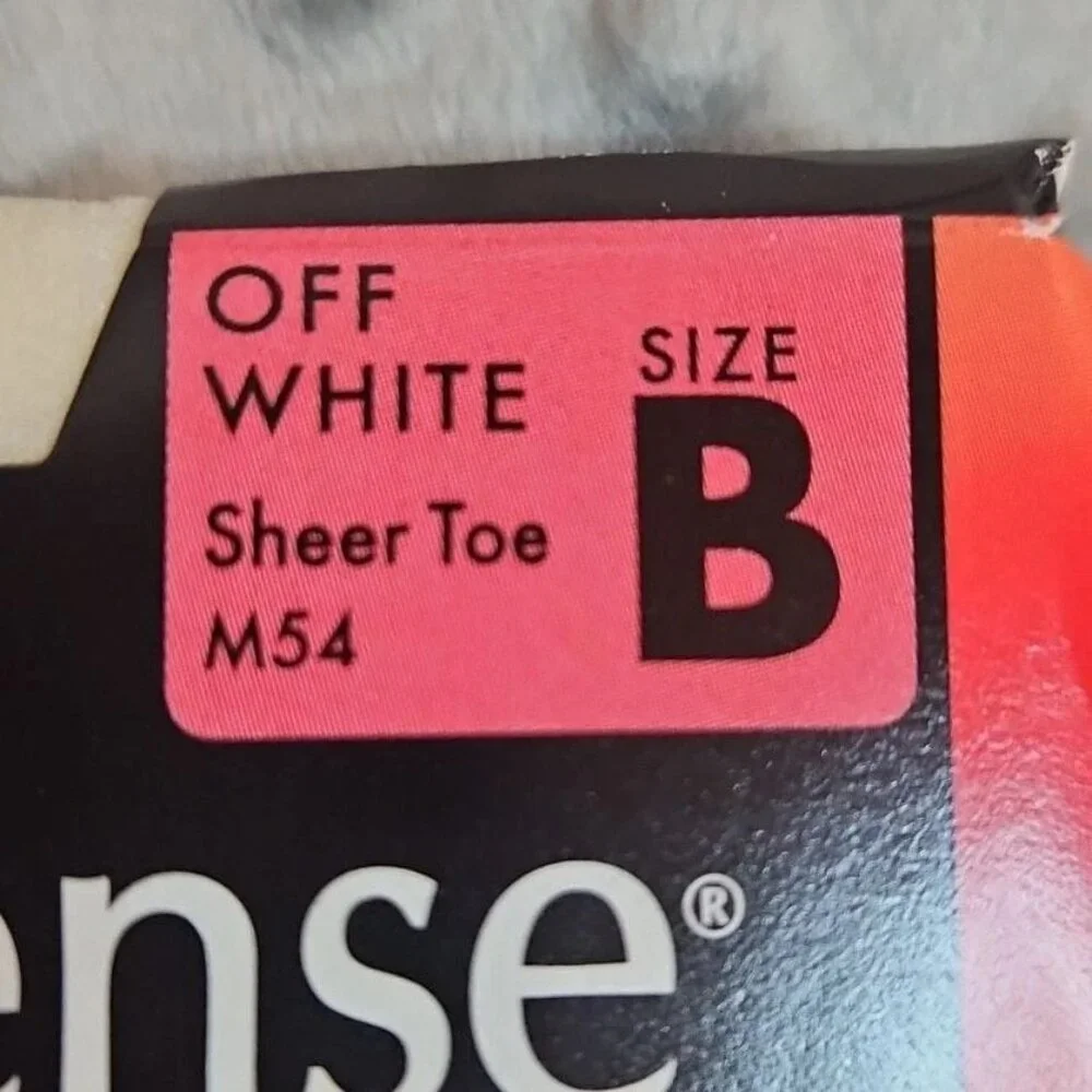 No‎ Nonsense Regular Nylon Spandex Pantyhose, Off White, Size B Formal Princess